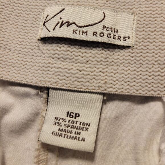 Kim Rogers Woman's skimmers 16P tan/ cream floral Pre-owned - Picture 5 of 6